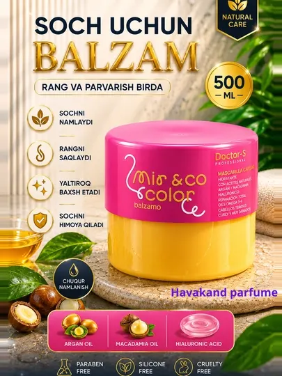 Бальзам для волос Doctor-S Mir & Co, 500 мл, обогащенный коллагеном и натуральными минералами