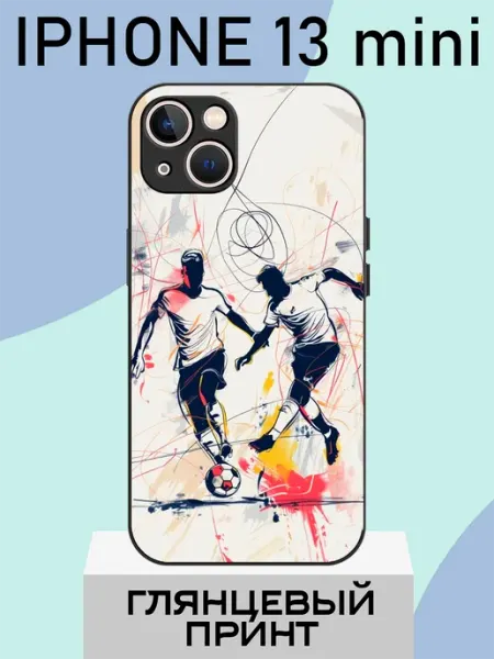 Чехол на iPhone 13 mini Футбольный арт PlusPrint