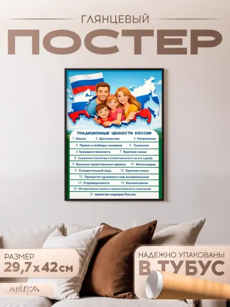 Плакат на стену Традиционные ценности семьи AniKoya