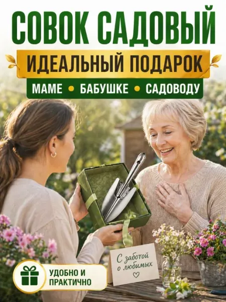 Лопатка садовая нержавейка цельная для посадки растений