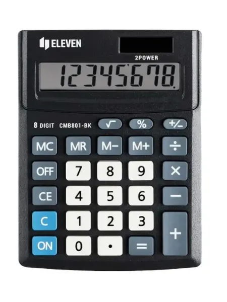 Калькулятор настольный 8 разрядный СМВ801-ВК, 102х137мм ELEVEN