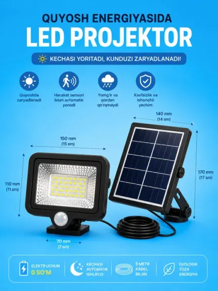 Солнечный LED проектор – декоративный светильник для дома и двора