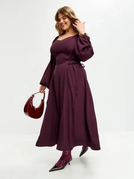 Платье легкое с корсетной шнуровкой Plus Size Binitra Bini