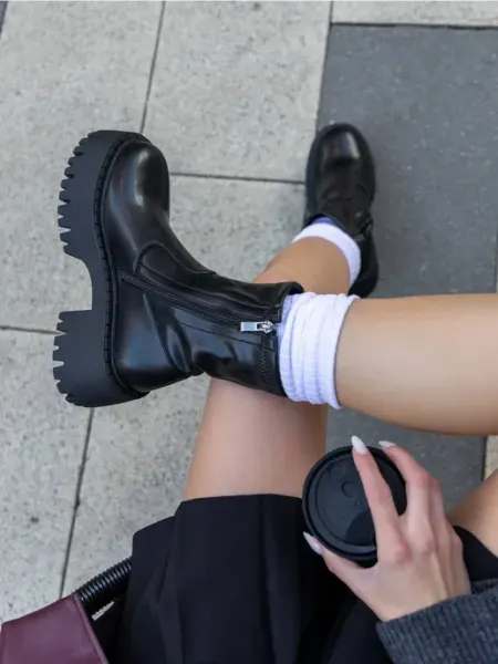 Ботинки демисезонные на платформе чулки SHOES OCEAN