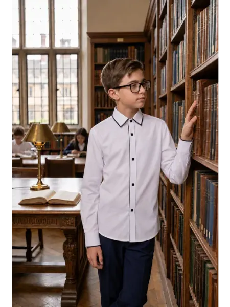 Рубашка школьная с кнопками Sey club