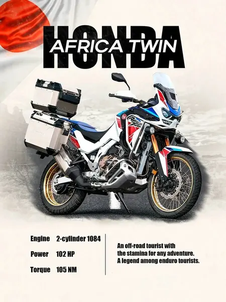 Постер Мото Honda Africa Twin (30х40 см)
