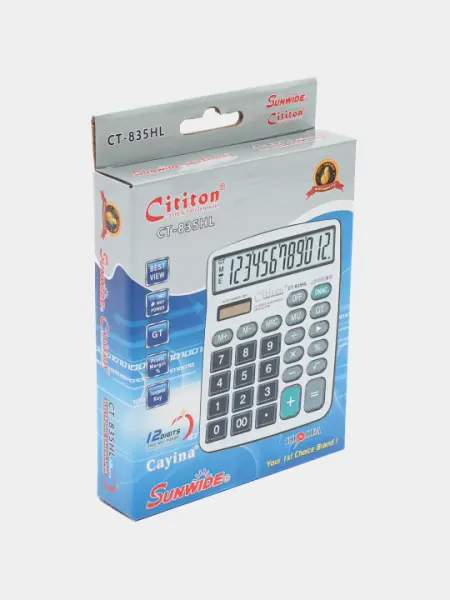 Калькулятор настольный, 12-разрядный, CA-2277H Cayina, двойное питание 107b