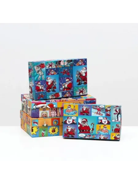 Подарочные новогодние коробки, 30x20x8 см, 24x14 см UPAK LAND