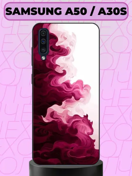 Чехол на Samsung A50 розовый дым aiiir