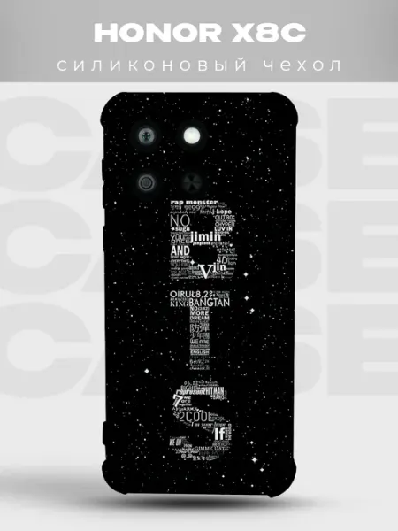 Прозрачный чехол на Honor X8C БТС Чонгук PRINTberries