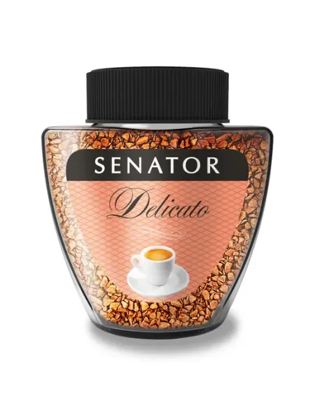 Кофе растворимый сублимированный с добавлением цикория 95г SENATOR