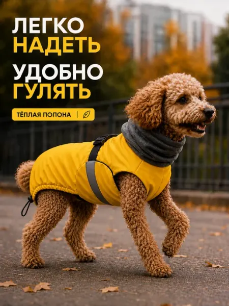 Попона для собак мелких и средних пород демисезонная
