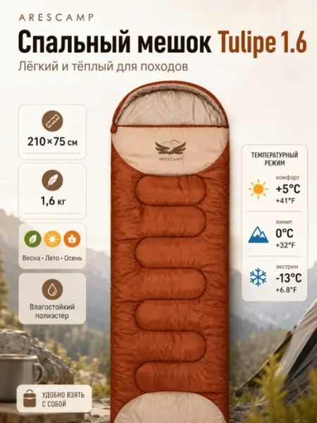 Спальный мешок-одеяло Arescamp Tulipe 1.6