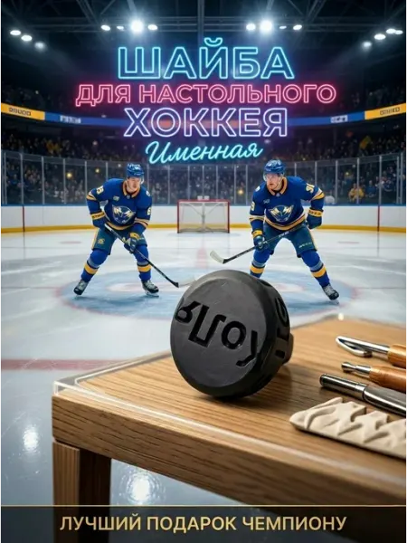 Шайба именная "Коля" для настольного хоккея (1 шт)