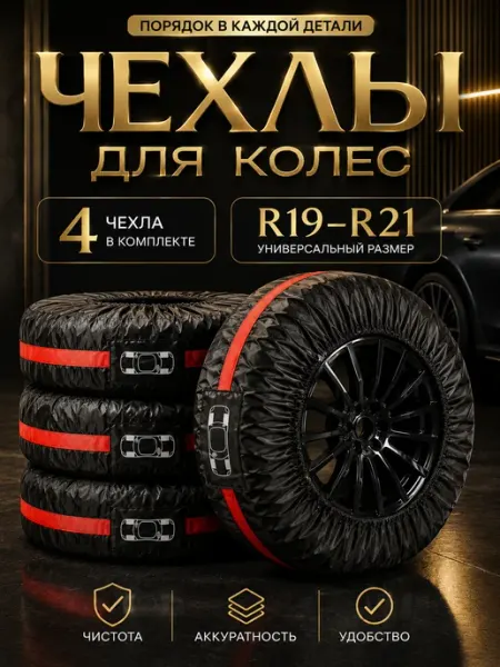 Чехлы для автомобильных колес 4 шт 19R-21R Альциона
