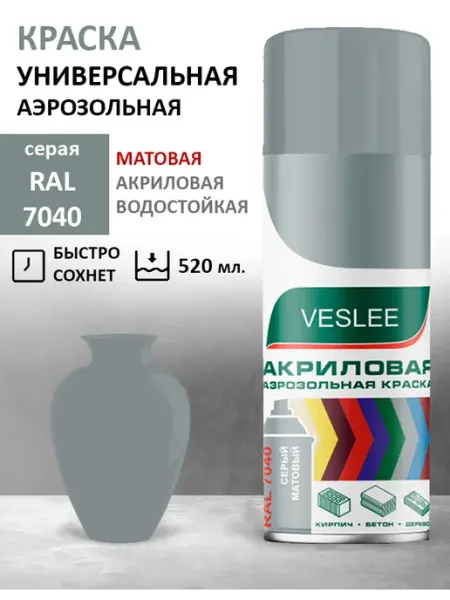 Аэрозольная краска в баллончике автомобильная эмаль Veslee