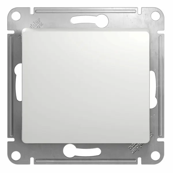 Выключатель 1-клавишный Schneider Electric GLOSSA, скрытый монтаж, белый