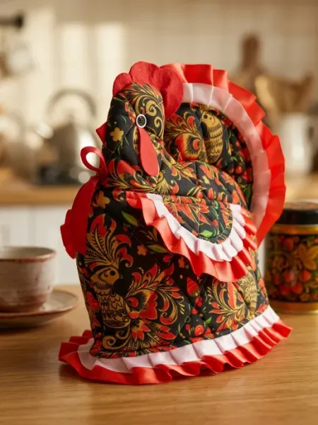 Чехол-грелка на чайник заварочный Курица