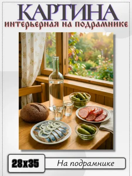 Картина для интерьера "Русское застолье" 28х35см Интерьерные Решения