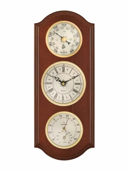Метеостанция механическая Бриг КМ93005-ЧБ(ТГ)-М, барометр, т