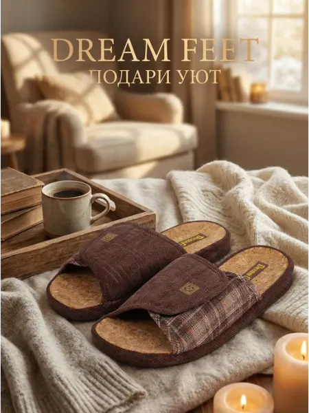 Dream Feet Домашние тапочки с анатомической стелькой