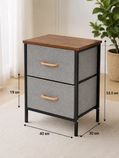 Комод с тканевыми ящиками 5 секций 43×29×103 см