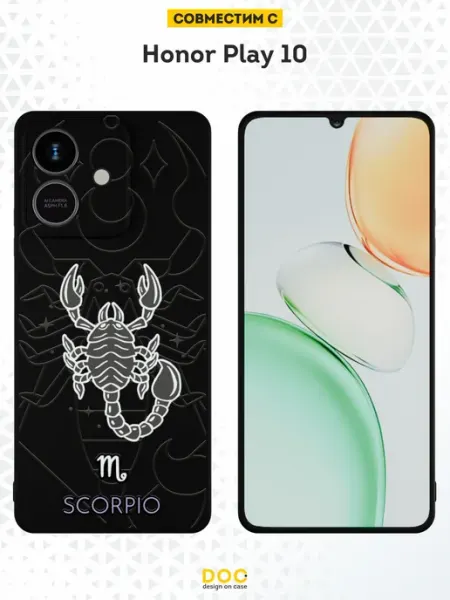 Чехол на Honor Play 10 с принтом Скорпион DesignOnCase