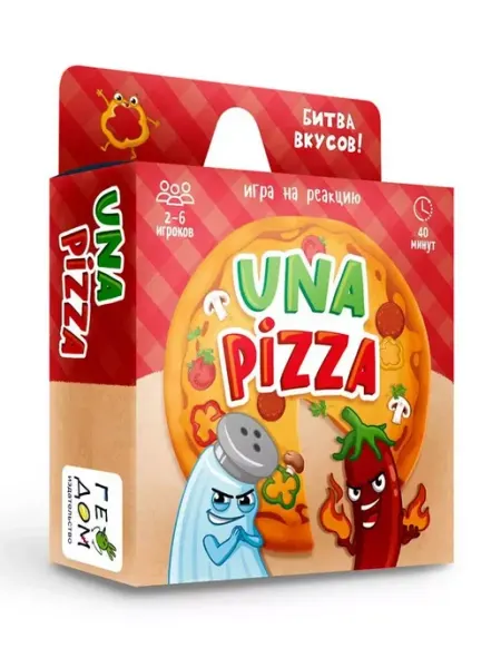 Игра карточная. Una pizza. 60 карточек ГЕОДОМ