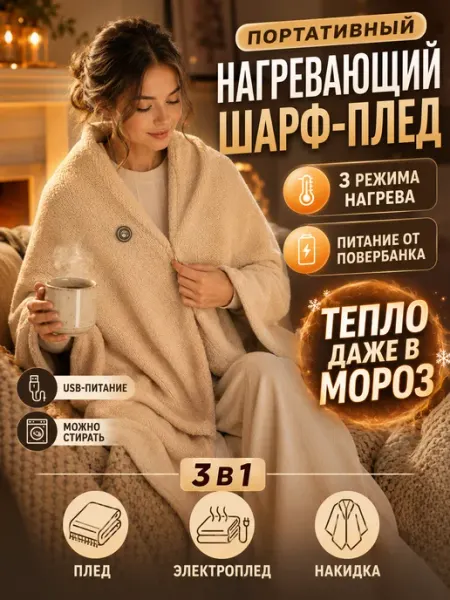 Электроодеяло с подогревом односпальное