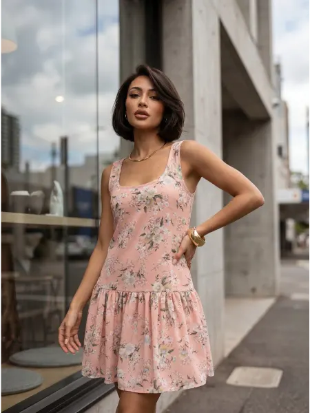 DreamForWoman OUTLET Платье летнее мини с воланом