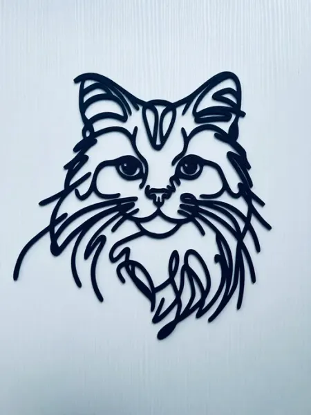 Панно на стену "Котик пушистый" (20 см)
