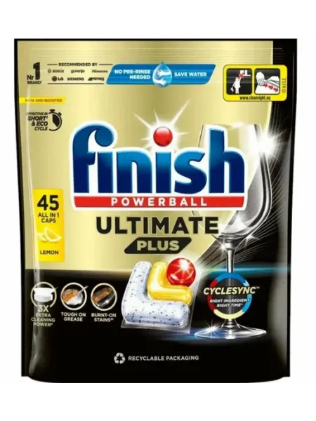 Капсулы для посудомоечных машин Лимон 45 шт Finish