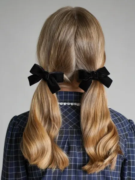 Бантики для волос бархатные BLOOM accessories