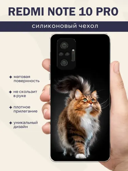 Чехол на Redmi Note 10 Pro кошка RusShop