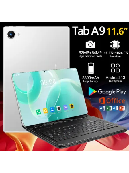 Планшет андроид с клавиатурой и и чехлом 16 1024GB 5G WIFI