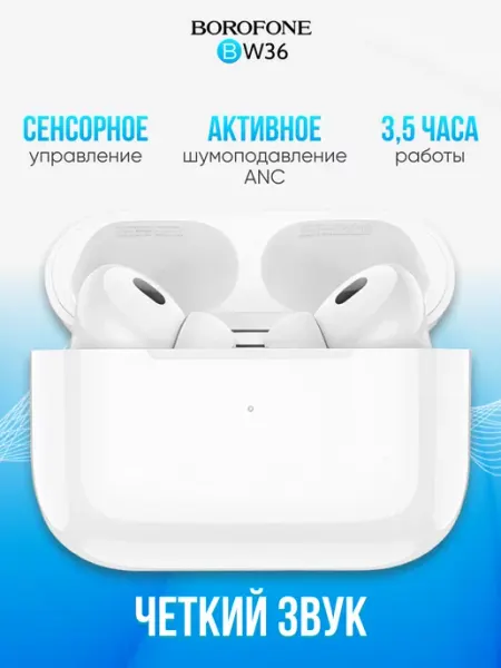 Наушники беспроводные для телефона bluetooth 5.3 легкие TWS Borofone