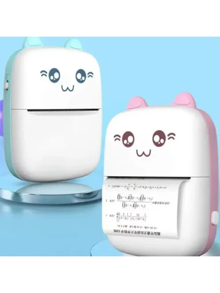 Мини принтер беспроводной для телефона портативный Mini Printer