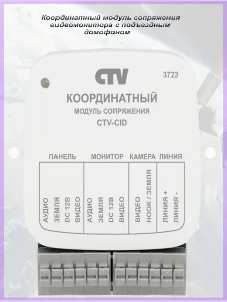 Координатный модуль сопряжения видеомонитора CTV
