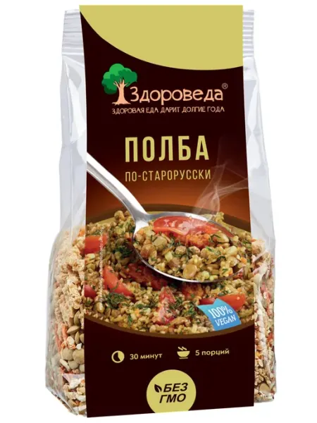 Полба с зеленой чечевицей "По-старорусски" 250 г Здороведа