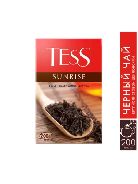 Чай черный Sunrise, листовой, 200 г Tess