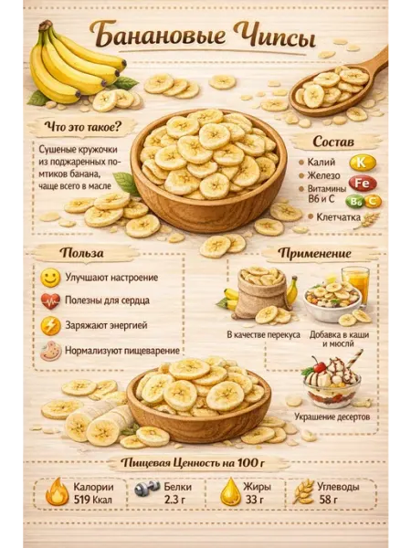 Банановые чипсы сладкие, Фруктовые чипсы 500г 1кг 2кг SABZ