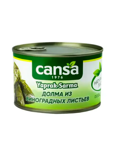 Долма из виноградных листьев фаршированных рисом, 400гр.(C) Cansa