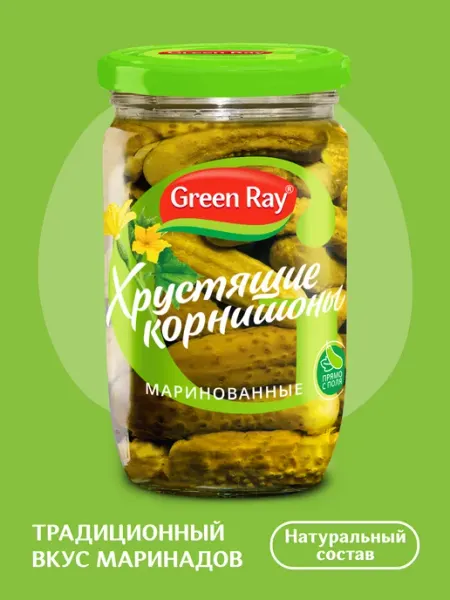 Корнишоны маринованные 720 мл Green Ray