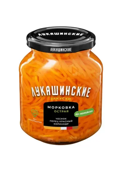 Морковка острая по-корейски 340 г Лукашинские