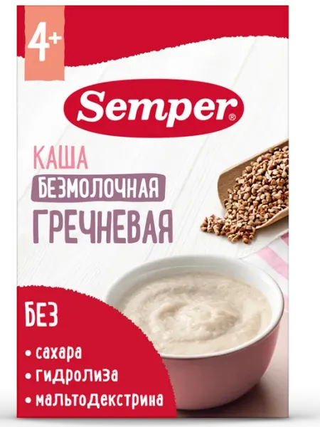 Каша детская Гречневая безмолочная без сахара с 4 мес 180 г Semper