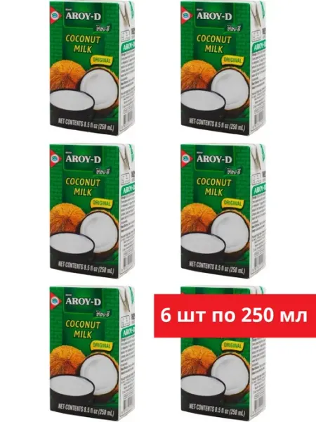 Кокосовое молоко Арой-Д, жирность 17-19%, 500 мл x 4 шт Aroy-D