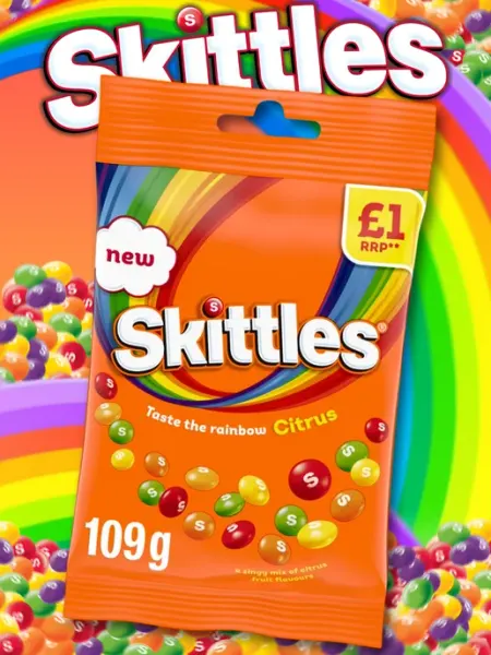 Драже Скитлс Citrus цитрусовые конфеты Skittles
