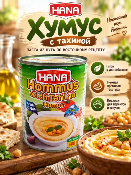 Хумус с Тахина 400гр, HaNa Al Gota