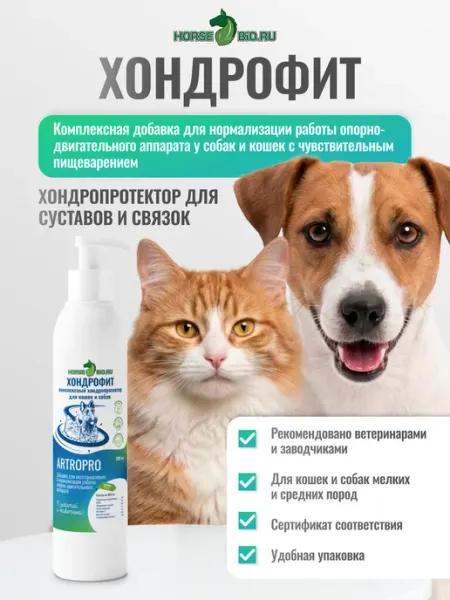 Комплексный хондропротектор для собак и кошек, 200 мл Horse-Bio