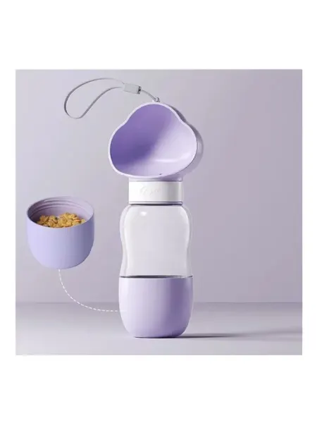 Бутылка поилка дорожная прогулочная с миской для корма TOP-Store
